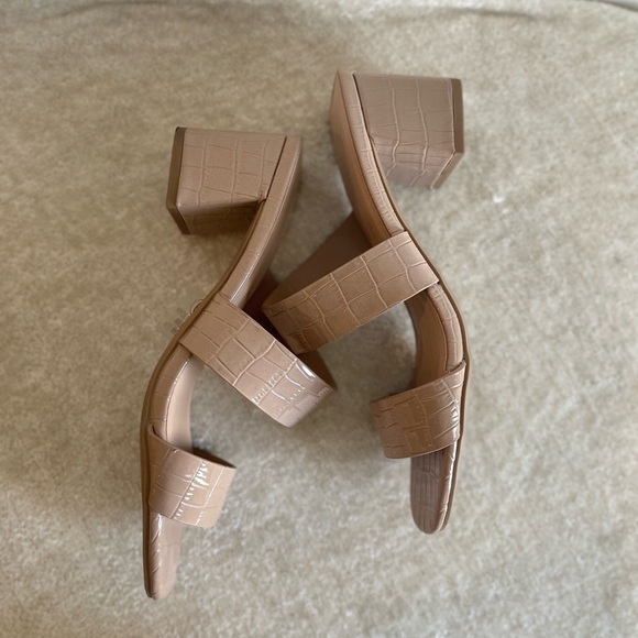 New Nude Slip On Heel Sandals - Picture 4 of 8